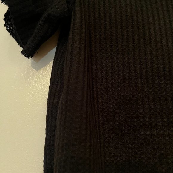 Shein Black V Neck Crop Top / Size S / NWT‎ - Picture 3 of 12